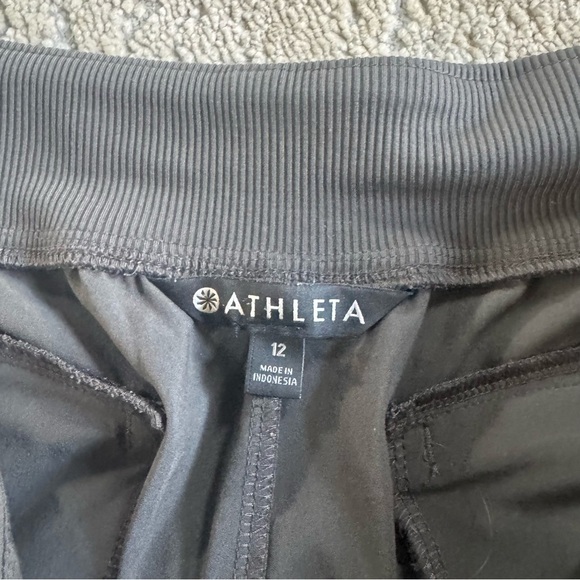 Athleta Brooklyn Mid Rise Ankle Pants gray slim leg taper athletic 12 - Picture 2 of 10